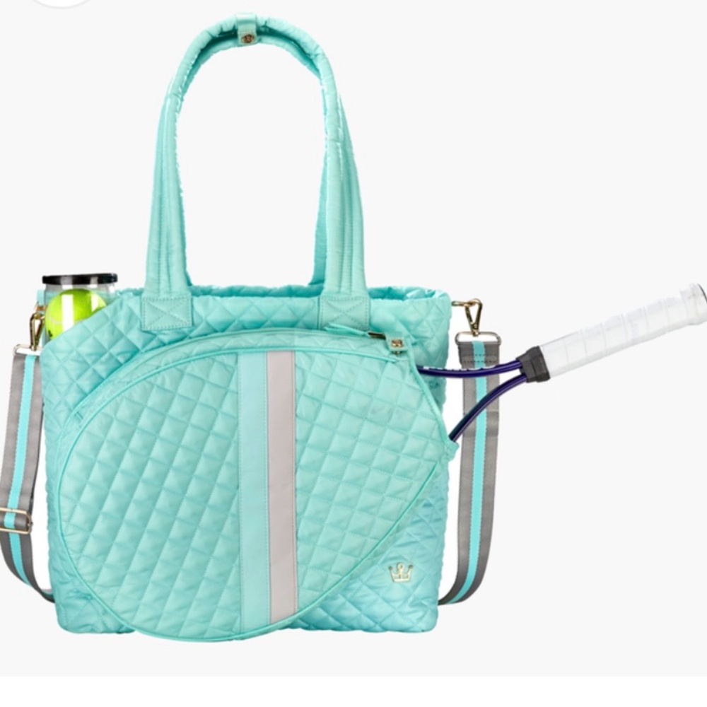 Oliver Thomas Kitchen Sink Quilted Tennis Tote Bag - Aqua
